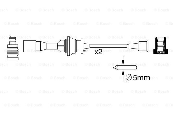0986357266 Bosch Fios de alta voltagem, kit