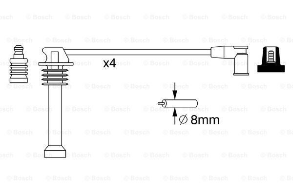 Compre 0986357271 Bosch Fios de alta voltagem, kit