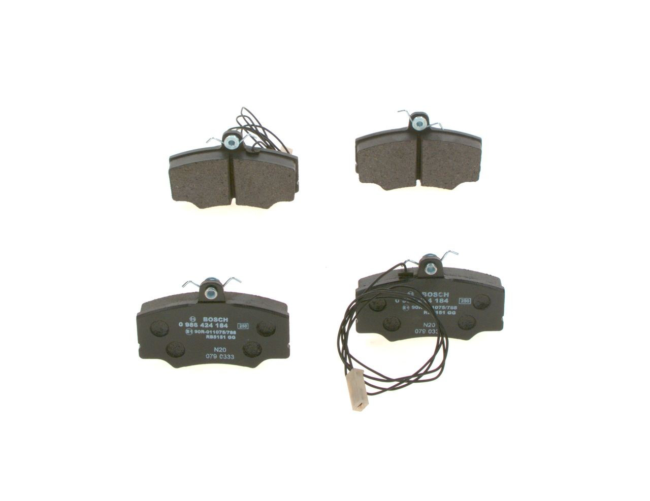 0986424184 Bosch Sapatas do freio dianteiras de disco