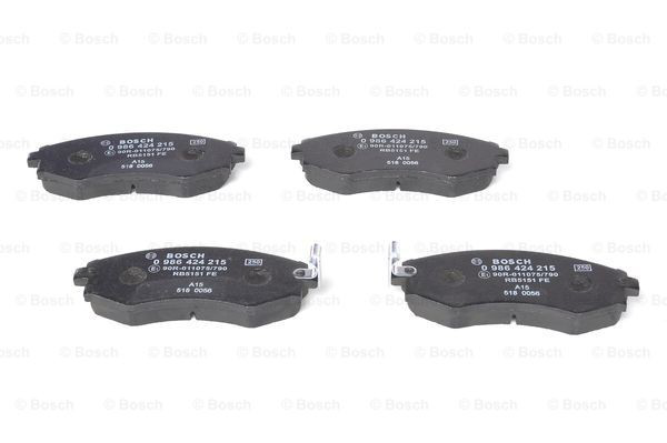 Sapatas do freio dianteiras de disco 0986424215 Bosch