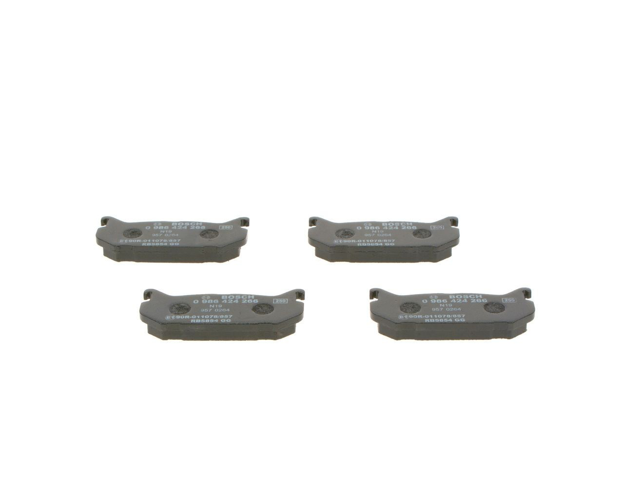 Sapatas do freio traseiras de disco 0986424266 Bosch