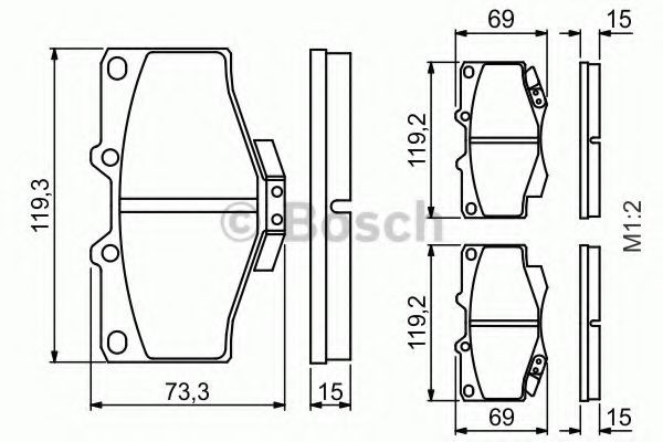 0986424268 Bosch Sapatas do freio dianteiras de disco