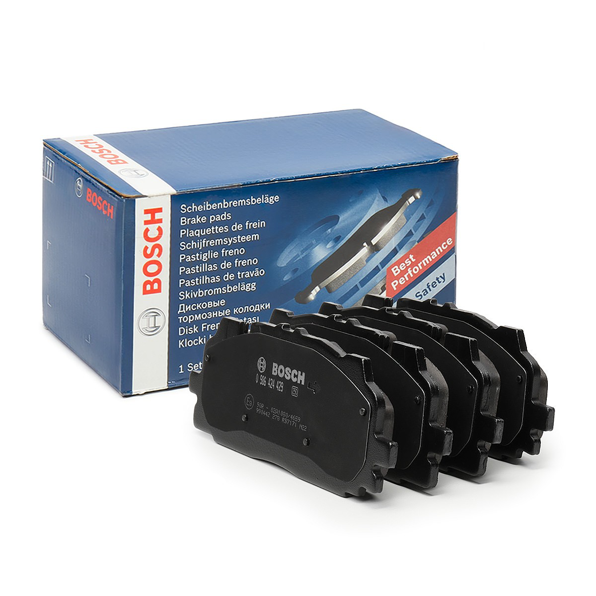 Compre 0986424429 Bosch Sapatas do freio dianteiras de disco