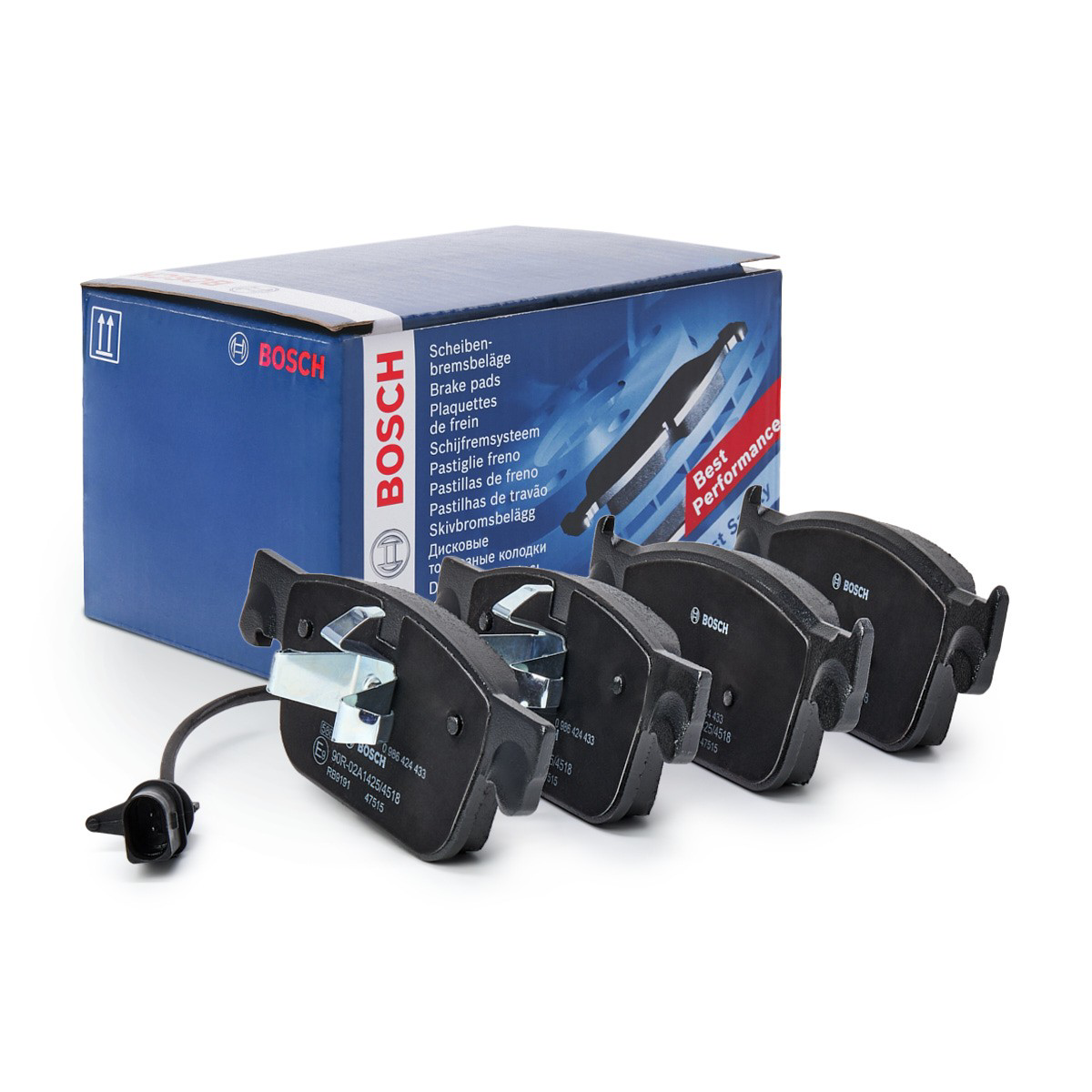 Compre 0986424433 Bosch Sapatas do freio dianteiras de disco