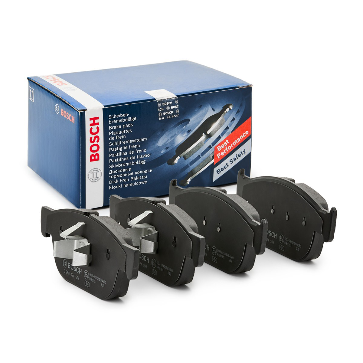 0986424599 Bosch Sapatas do freio dianteiras de disco