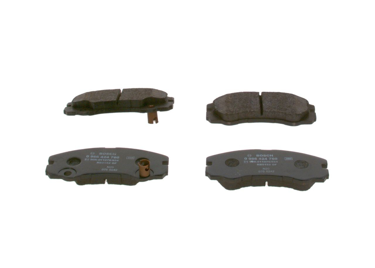 0986424760 Bosch Sapatas do freio dianteiras de disco
