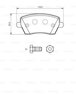 Compre 0986424795 Bosch Sapatas do freio dianteiras de disco