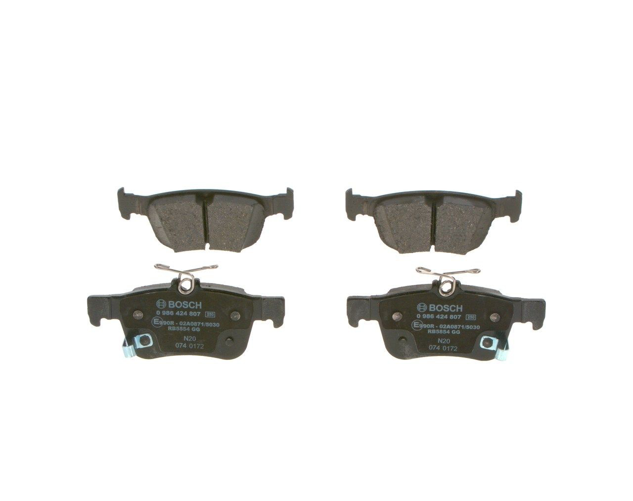 0986424807 Bosch Sapatas do freio traseiras de disco