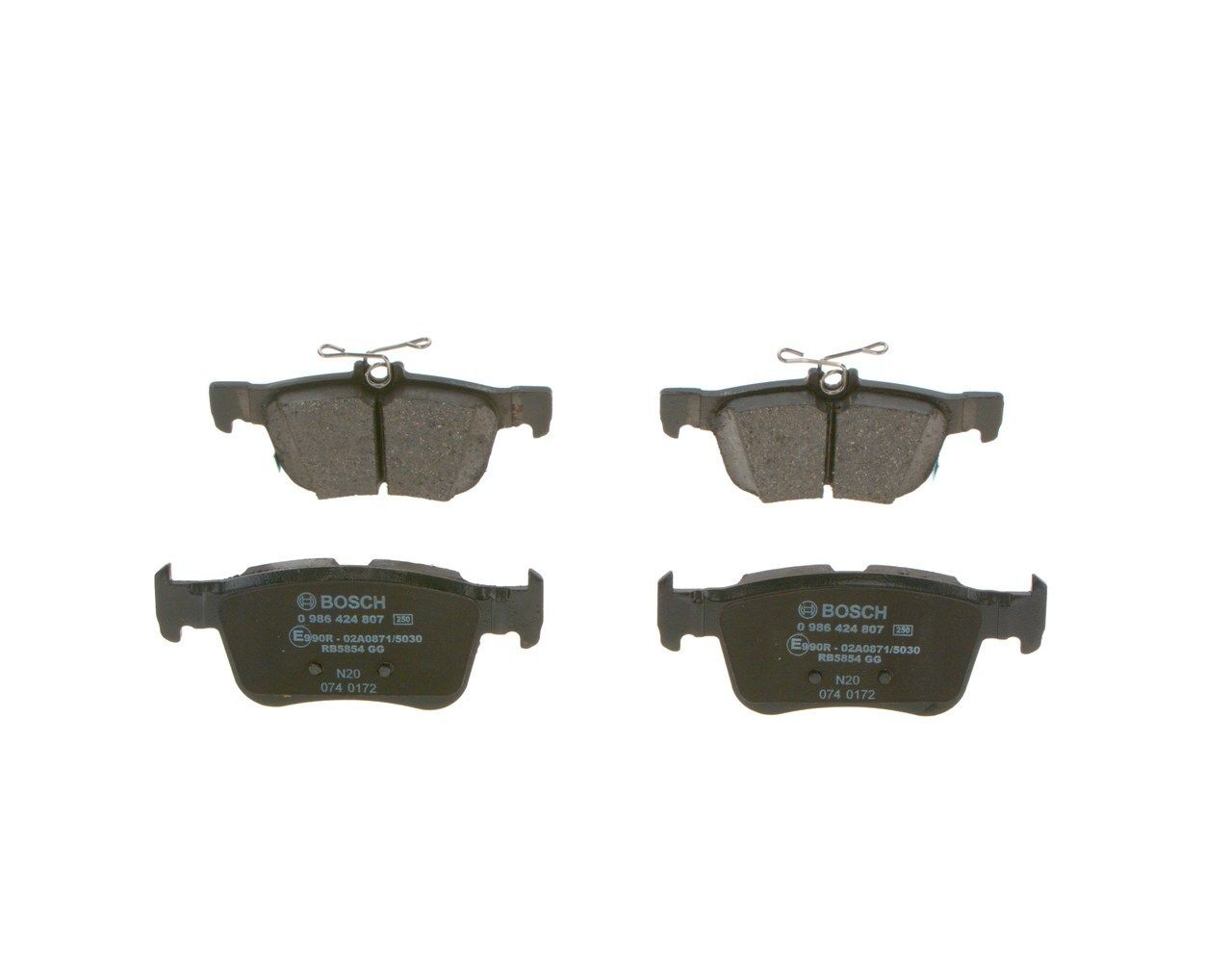 Compre 0986424807 Bosch Sapatas do freio traseiras de disco