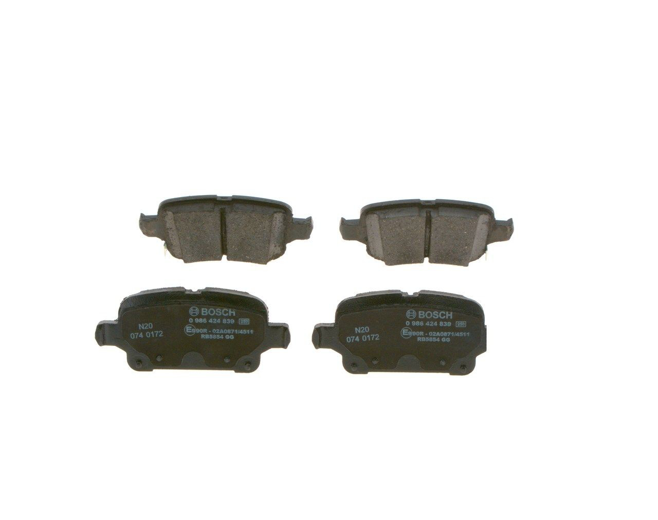 Compre 0986424839 Bosch Sapatas do freio traseiras de disco