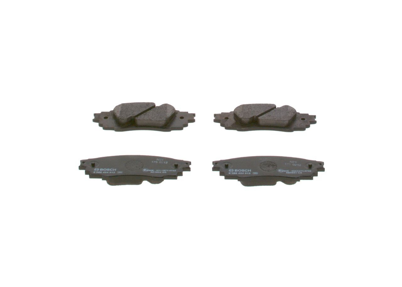 0986424912 Bosch Sapatas do freio traseiras de disco