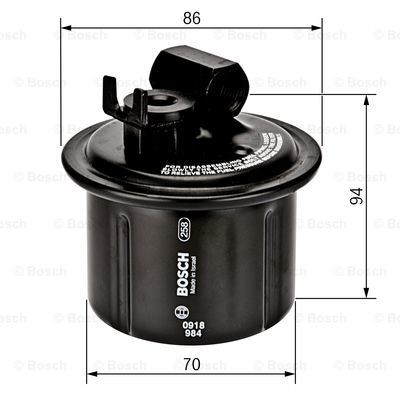 Filtro de combustível 0986450104 Bosch