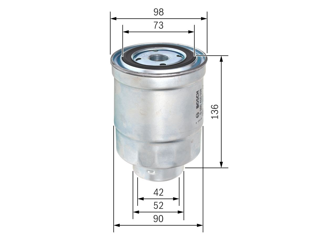 Filtro de combustível 0986450508 Bosch