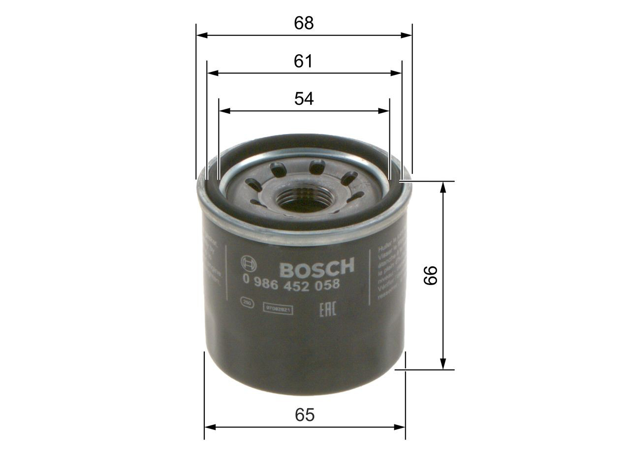 Filtro de óleo Bosch 0986452058