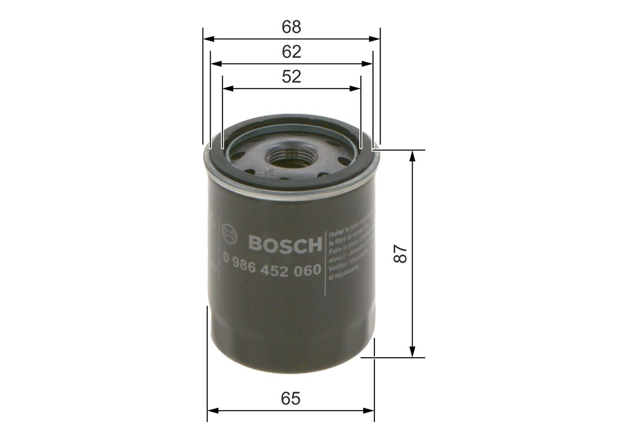 Compre 0986452060 Bosch Filtro de óleo