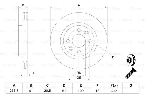 Compre 0986478124 Bosch Disco do freio dianteiro