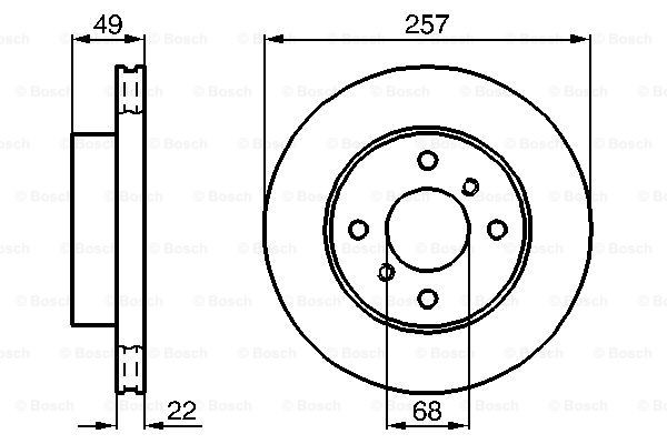 Compre 0986478567 Bosch Disco do freio dianteiro