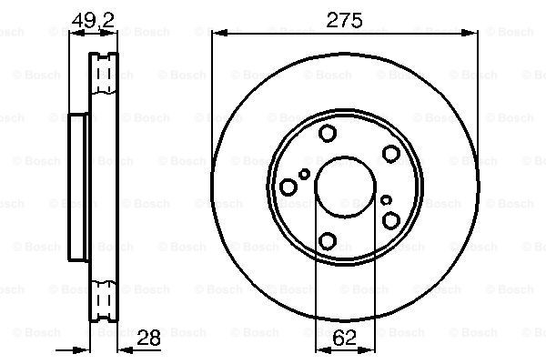 Compre 0986478632 Bosch Disco do freio dianteiro