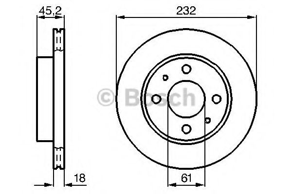 Compre 0986478650 Bosch Disco do freio dianteiro