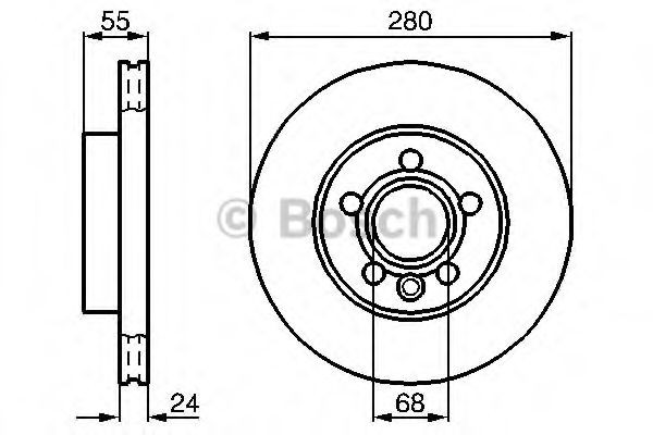 Compre 0986478846 Bosch Disco do freio dianteiro