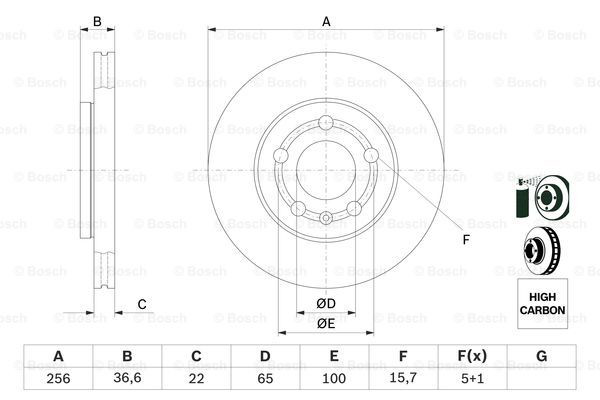 Compre 0986478853 Bosch Disco do freio dianteiro
