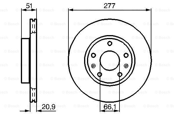 0986478992 Bosch Disco do freio dianteiro