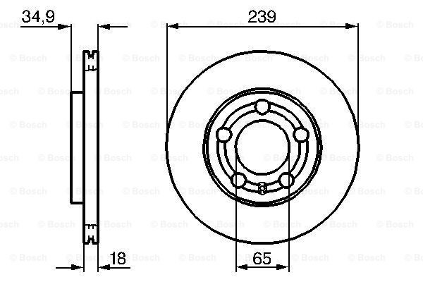 Compre 0986479036 Bosch Disco do freio dianteiro