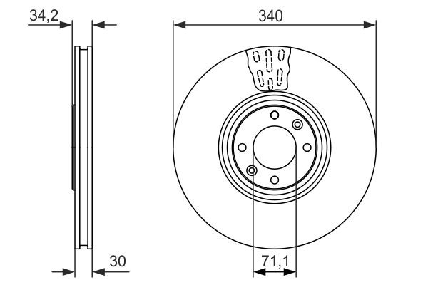 Compre 0986479093 Bosch Disco do freio dianteiro