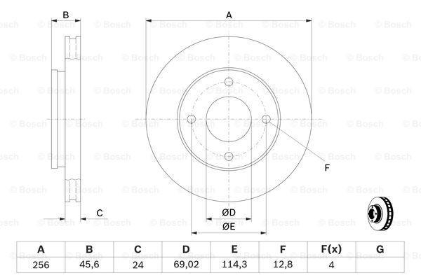Compre 0986479187 Bosch Disco do freio dianteiro