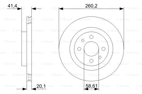 0986479346 Bosch Disco do freio dianteiro
