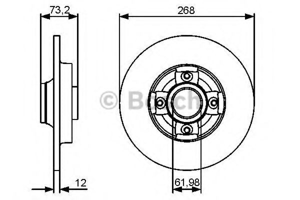 Compre 0986479383 Bosch Disco do freio traseiro