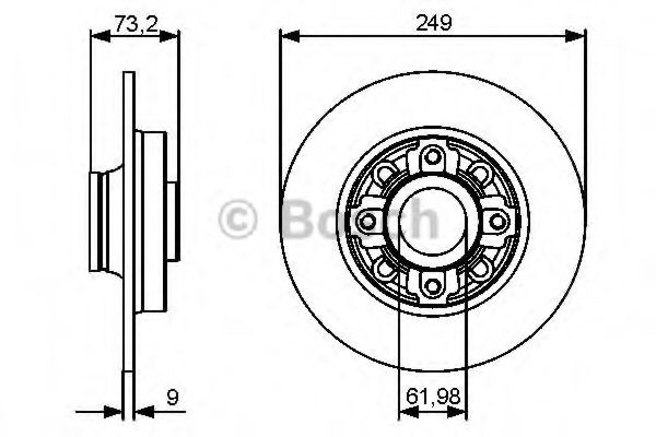 0986479400 Bosch Disco do freio traseiro
