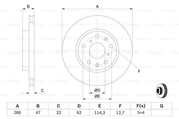 Compre 0986479403 Bosch Disco do freio dianteiro