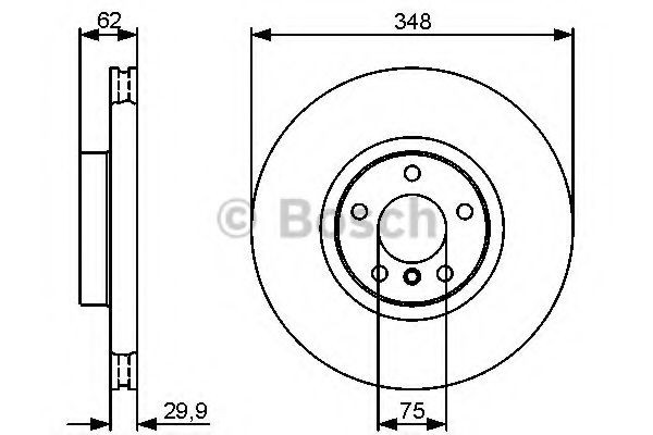 Disco do freio dianteiro 0986479436 Bosch
