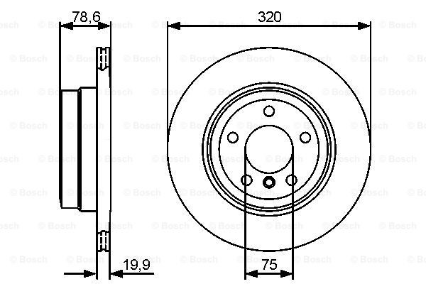 0986479442 Bosch Disco do freio traseiro