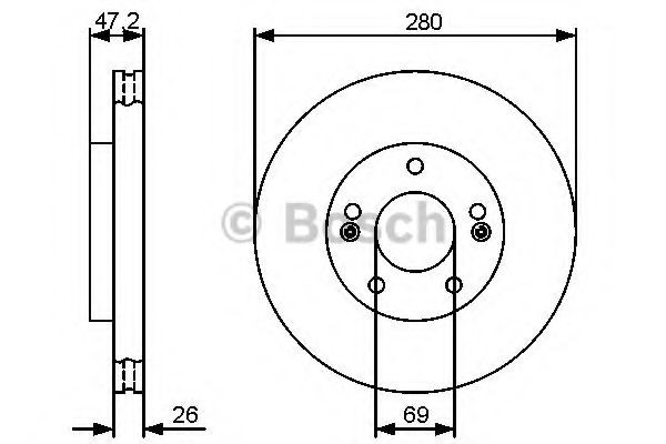 0986479460 Bosch Disco do freio dianteiro