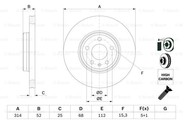 Compre 0986479467 Bosch Disco do freio dianteiro