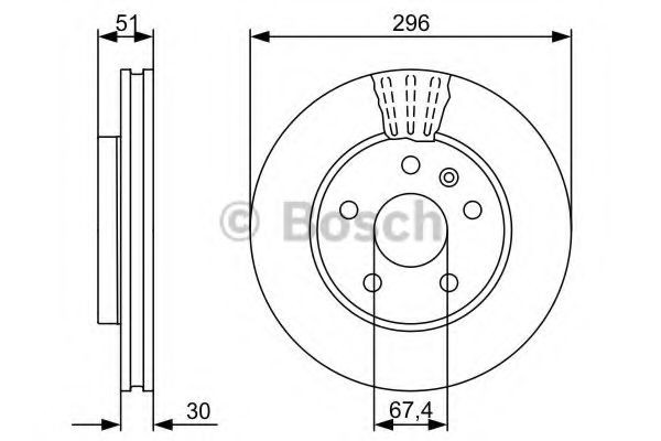 Compre 0986479543 Bosch Disco do freio dianteiro