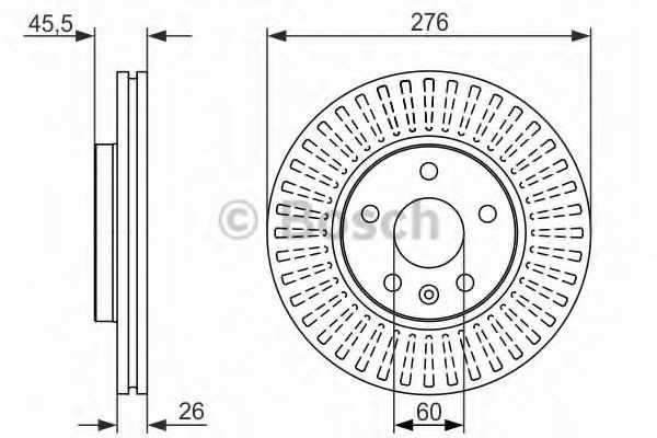 0986479643 Bosch Disco do freio dianteiro