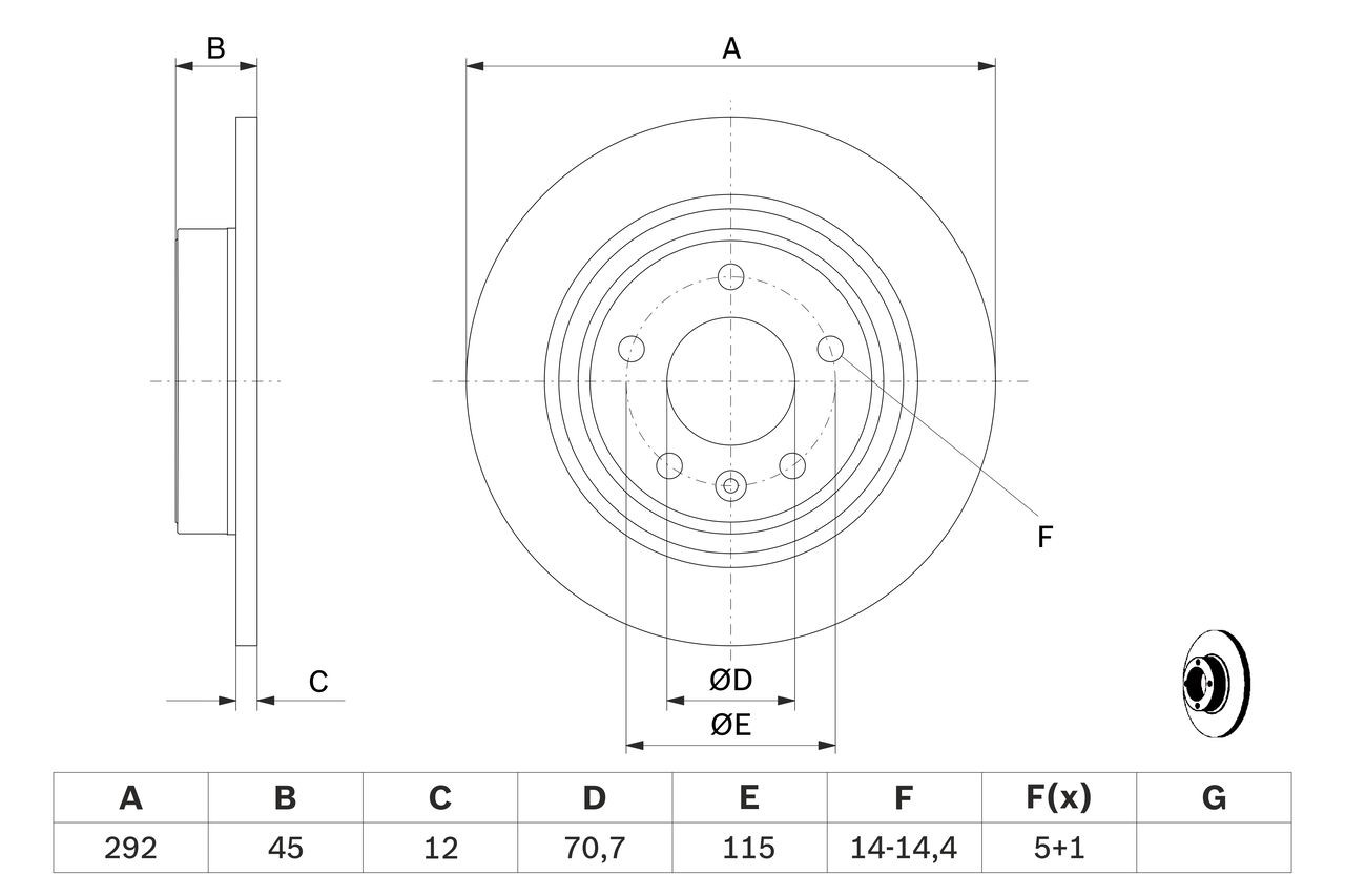 Compre 0986479646 Bosch Disco do freio traseiro