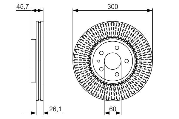 0986479666 Bosch Disco do freio dianteiro
