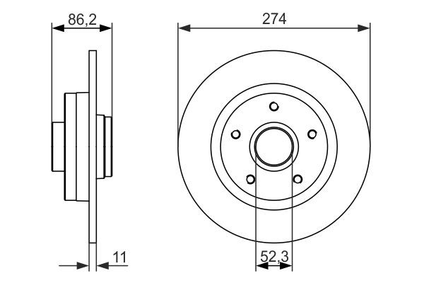 0986479682 Bosch Disco do freio traseiro