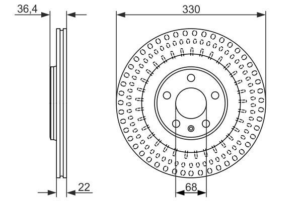 0986479750 Bosch Disco do freio traseiro