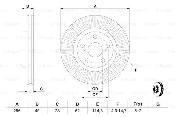 Compre 0986479768 Bosch Disco do freio dianteiro