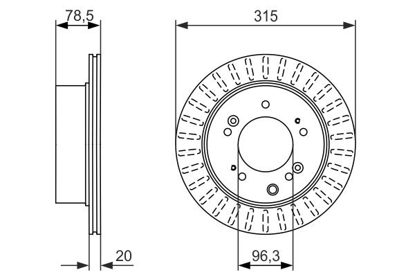 Compre 0986479793 Bosch Disco do freio traseiro