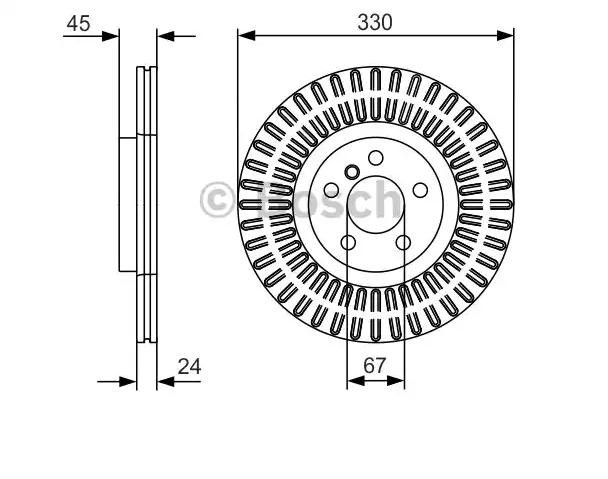 Compre 0986479C94 Bosch Disco do freio dianteiro