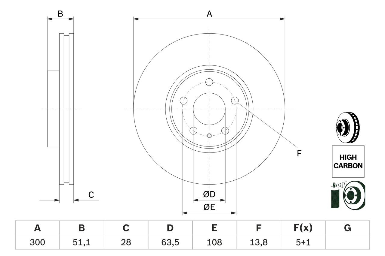 Compre 0986479D85 Bosch Disco do freio dianteiro