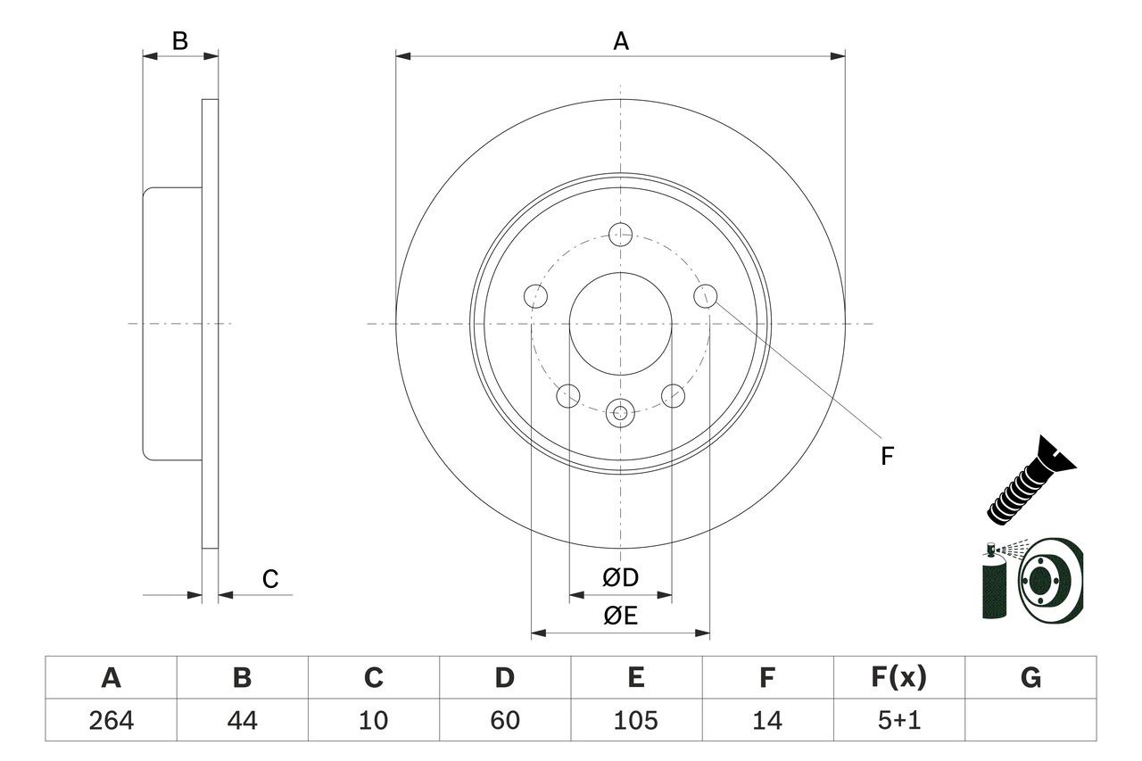 Compre 0986479D89 Bosch Disco do freio traseiro