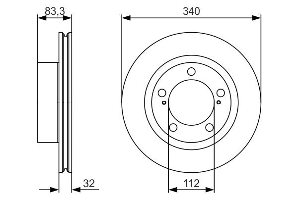 0986479R29 Bosch Disco do freio dianteiro