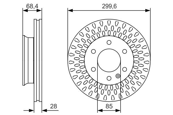 0986479R78 Bosch Disco do freio dianteiro